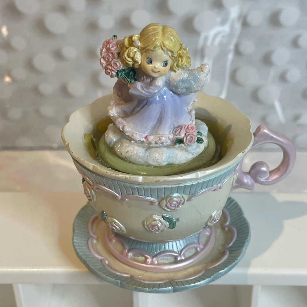⚡️5/$25- Stardusters Carlton Cards Angel 👼 tea cup figurine